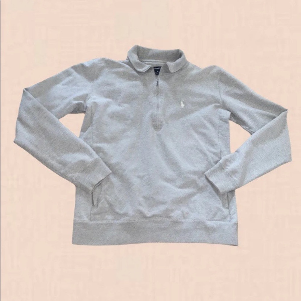 Ralph Lauren Polo Gray Mens Half Zip Up Sweater